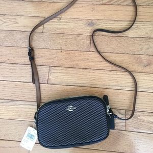 COACH Crossbody Clutch/Gray and Black Checkered